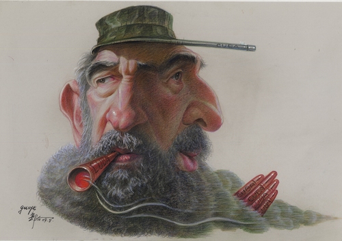 2014第十三届浙江省美术作品展入选作品《卡斯特罗》