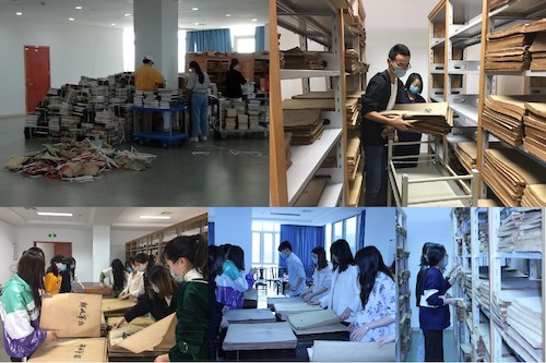 图6：开车漫画
学生支部进行图书馆历史资料整理劳动教育实践课活动